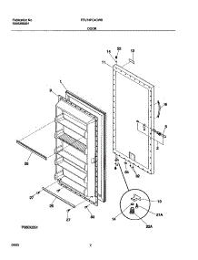 03 - Door parts for Frigidaire Freezer FFU14FC4CW0 from AppliancePartsPros.com