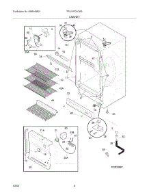 05 - Cabinet parts for Frigidaire Freezer FFU14FC4CW2 from AppliancePartsPros.com