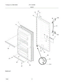 03 - Door parts for Frigidaire Freezer LFFU1424DW2 from AppliancePartsPros.com