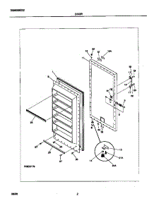02 - Door parts for Frigidaire Freezer FFU12M5GW0 from AppliancePartsPros.com