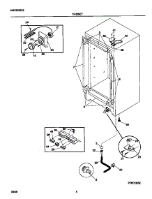 03 - Cabinet parts for Frigidaire Freezer FFU12M5GW0 from AppliancePartsPros.com