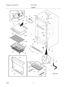 05 - Cabinet parts for Frigidaire Freezer FFU14F7HWH from AppliancePartsPros.com
