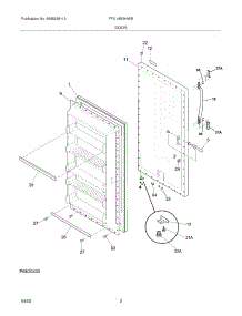 03 - Door parts for Frigidaire Freezer FFU14M5HWB from AppliancePartsPros.com