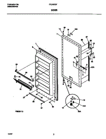 02 - Door parts for Frigidaire Freezer FFU16F9FW0 from AppliancePartsPros.com