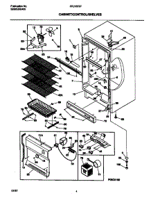 03 - Cabinet / Control / Shelves parts for Frigidaire Freezer FFU16F9FW0 from AppliancePartsPros.com
