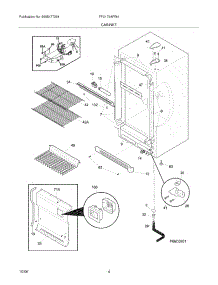 05 - Cabinet parts for Frigidaire Freezer FFU1764FW4 from AppliancePartsPros.com