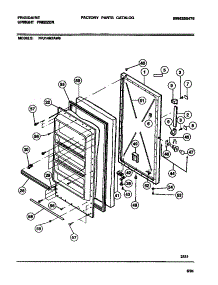 02 - Door parts for Frigidaire Freezer FFU14M7AW6 from AppliancePartsPros.com