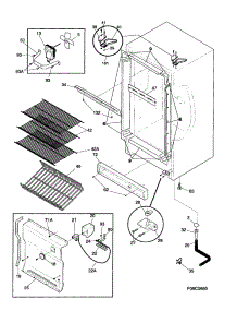 05 - Cabinet parts for Frigidaire Freezer FFU17FK1CW0 from AppliancePartsPros.com