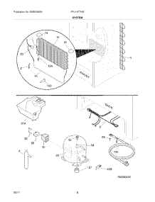 07 - System parts for Frigidaire Freezer FFU14F7HWK from AppliancePartsPros.com
