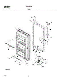 03 - Door parts for Frigidaire Freezer FFU17C4CW0 from AppliancePartsPros.com