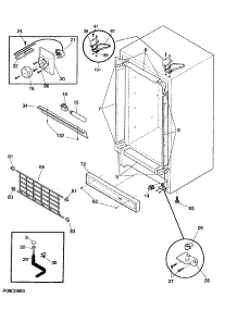 05 - Cabinet parts for Frigidaire Freezer FFU17C4CW0 from AppliancePartsPros.com