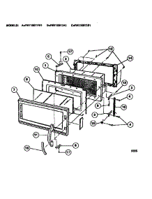 07 - Door parts for Frigidaire Microwave FMT106T1A1 from AppliancePartsPros.com