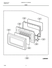 03 - Door parts for Frigidaire Microwave GLMB186CS1 from AppliancePartsPros.com