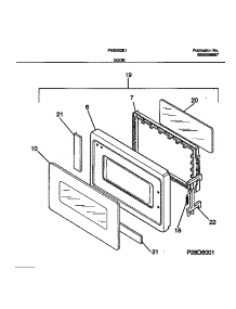 03 - Door parts for Frigidaire Microwave FMS062E1W0 from AppliancePartsPros.com