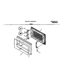 03 - Door parts for Frigidaire Microwave FMT103T1W2 from AppliancePartsPros.com