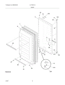 03 - Door parts for Frigidaire Freezer UL1793CA10 from AppliancePartsPros.com