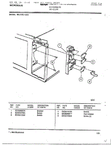 Microwave parts for Frigidaire Microwave 56-2180 from AppliancePartsPros.com