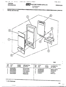 Tappan Microwave parts for Frigidaire Microwave 56-2180 from AppliancePartsPros.com