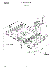13 - Base Plate parts for Frigidaire Microwave GLMB186CS1 from AppliancePartsPros.com