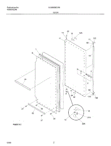 03 - Door parts for Frigidaire Freezer UL5000ECW5 from AppliancePartsPros.com
