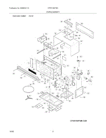 03 - Oven / Cabinet parts for Frigidaire Microwave CFMV156FMC from AppliancePartsPros.com