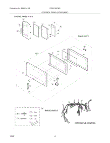 05 - Control Panel / Door / Misc parts for Frigidaire Microwave CFMV156FMC from AppliancePartsPros.com