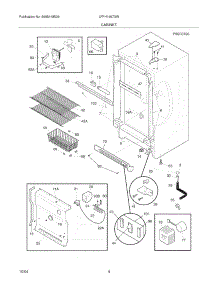 05 - Cabinet parts for Frigidaire Freezer LFFH1467DW1 from AppliancePartsPros.com
