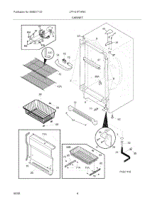 05 - Cabinet parts for Frigidaire Freezer LFFH21F7HWA from AppliancePartsPros.com