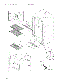 05 - Cabinet parts for Frigidaire Freezer LFFU1765DW2 from AppliancePartsPros.com
