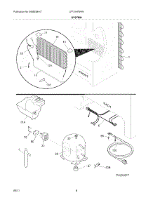 07 - System parts for Frigidaire Freezer LFFU14F5HWN from AppliancePartsPros.com