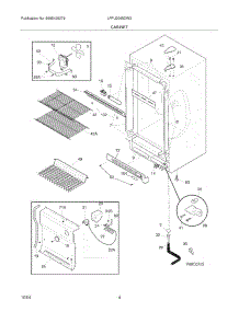 05 - Cabinet parts for Frigidaire Freezer LFFU2065DW2 from AppliancePartsPros.com