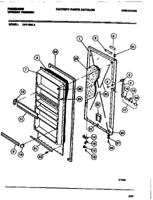 02 - Door parts for Frigidaire Freezer UFP19NL3 from AppliancePartsPros.com