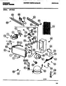 04 - Liner & Unit parts for Frigidaire Freezer UFP19NL3 from AppliancePartsPros.com