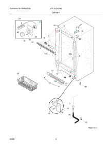05 - Cabinet parts for Frigidaire Freezer LFFU1424DW9 from AppliancePartsPros.com