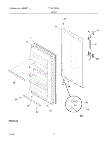 03 - Door parts for Frigidaire Freezer TFRU17B2JWA from AppliancePartsPros.com