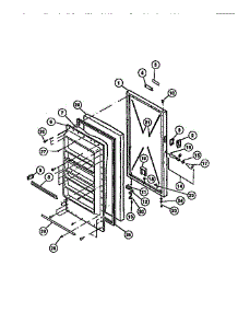 02 - Door parts for Frigidaire Freezer UFS19NL3 from AppliancePartsPros.com