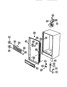03 - Cabinet parts for Frigidaire Freezer UFS19NL3 from AppliancePartsPros.com