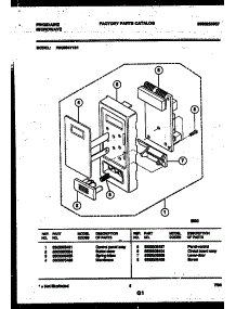 03 - Control Panel parts for Frigidaire Microwave FMS084T1B1 from AppliancePartsPros.com