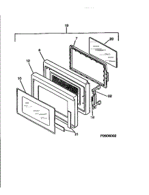 03 - Door parts for Frigidaire Microwave FMT118U1B0 from AppliancePartsPros.com