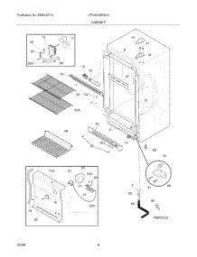 05 - Cabinet parts for Frigidaire Freezer LFFU2065DW10 from AppliancePartsPros.com