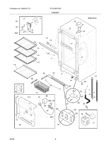 05 - Cabinet parts for Frigidaire Freezer PLFU2067DS2 from AppliancePartsPros.com