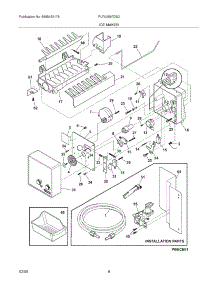09 - Ice Maker parts for Frigidaire Freezer PLFU2067DS2 from AppliancePartsPros.com