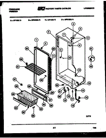 03 - Cabinet Parts parts for Frigidaire Freezer UF13DL5 from AppliancePartsPros.com