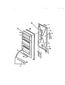 04 - Freezer Door Panels parts for Frigidaire Freezer UF13JW5 from AppliancePartsPros.com