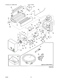 09 - Ice Maker parts for Frigidaire Freezer PLFH1779GS1 from AppliancePartsPros.com