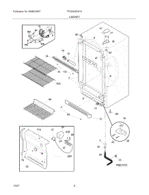 05 - Cabinet parts for Frigidaire Freezer FFU2064DW10 from AppliancePartsPros.com
