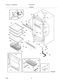 05 - Cabinet parts for Frigidaire Freezer FFU2067FW3 from AppliancePartsPros.com