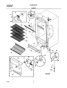 05 - Cabinet parts for Frigidaire Freezer FFU20F3AW2 from AppliancePartsPros.com
