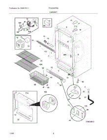 05 - Cabinet parts for Frigidaire Freezer FFU2065FW2 from AppliancePartsPros.com