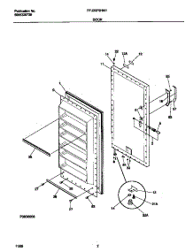 02 - Door parts for Frigidaire Freezer FFU20F9HW1 from AppliancePartsPros.com